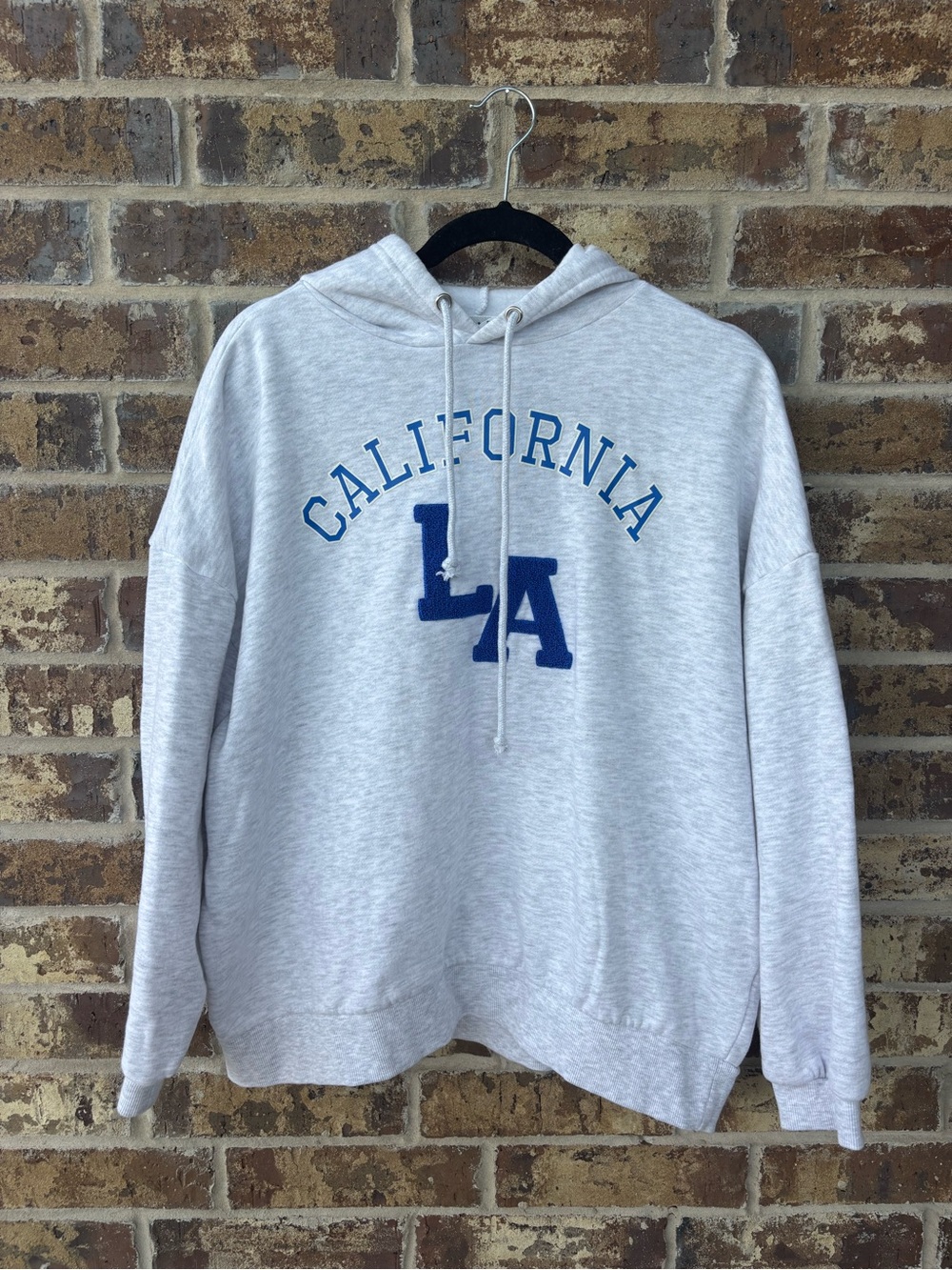 FITZ + EDDI California LA Hooded Sweatshirt Heather Gray One Size